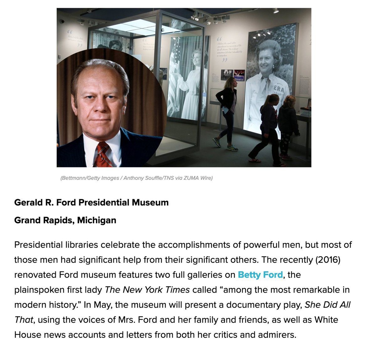 lisajrafferty's tweet photo. Big news via @ParadeMagazine - my documentary play @SHEDIDALLTHAT will be at the @Ford_Library and the Gerald R. Ford Presidential Museum May 5-7, via @GeraldRFord1, @MFBrehab @USNatArchives.    #SHEDIDALLTHAT  https://t.co/IjN7j6X18Q https://t.co/goJiPu3a1G