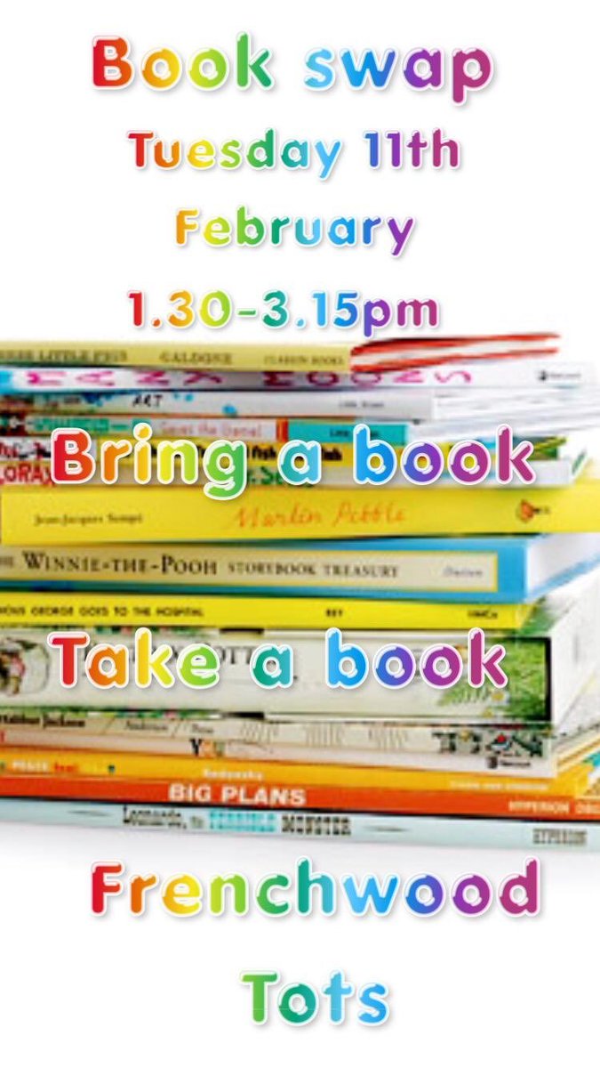 2 days to go to our next stay &amp; play - bring a book and swap it whilst you’re there! 😊