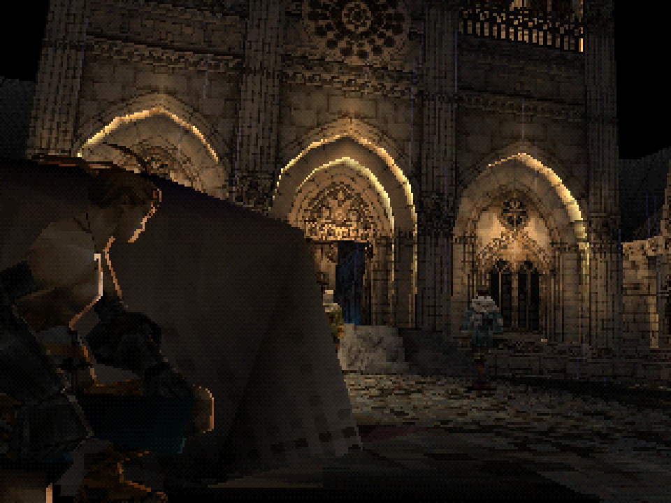 But the characters would be nothing without a background to set them in. And that's where Vagrant Story's environment comes in. An extremely impressive showcase that simulated a lighting environment despite not having a lighting engine.