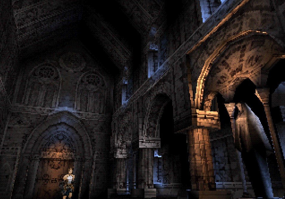 But the characters would be nothing without a background to set them in. And that's where Vagrant Story's environment comes in. An extremely impressive showcase that simulated a lighting environment despite not having a lighting engine.