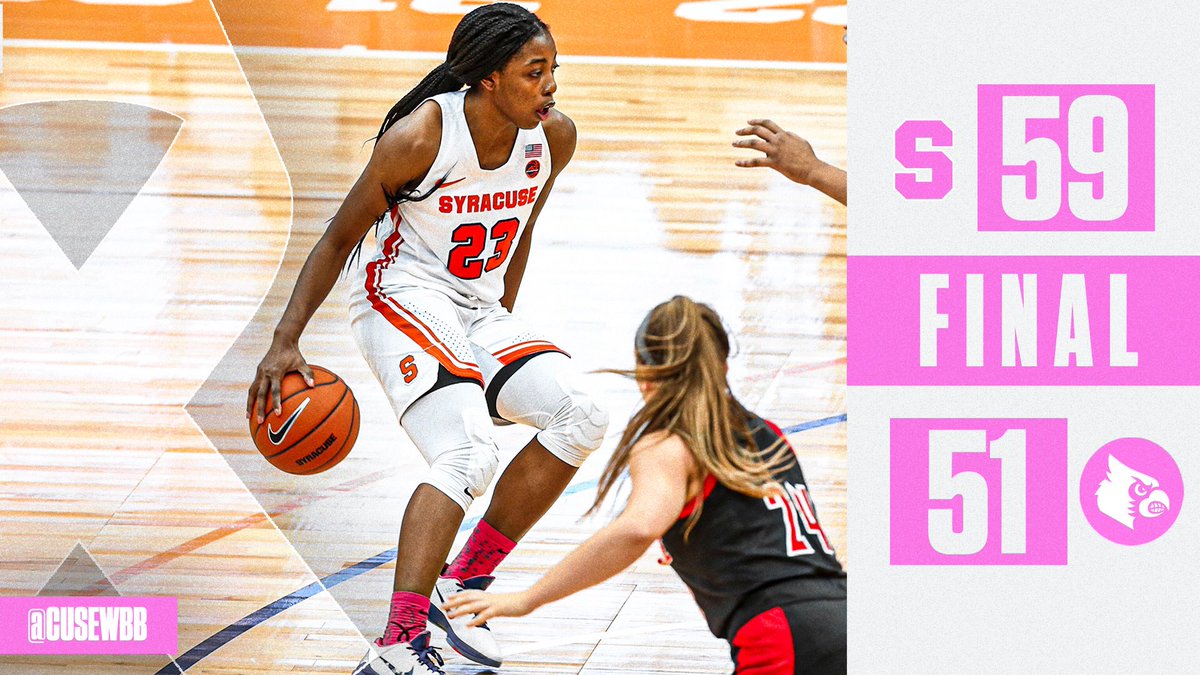 CuseWBB's tweet photo. UPSET IN THE DOME! 

Orange defeat #5 Louisville for their first home win over a top-5 opponent since 1996 (first in the Carrier Dome). https://t.co/kzhuBkO0U7