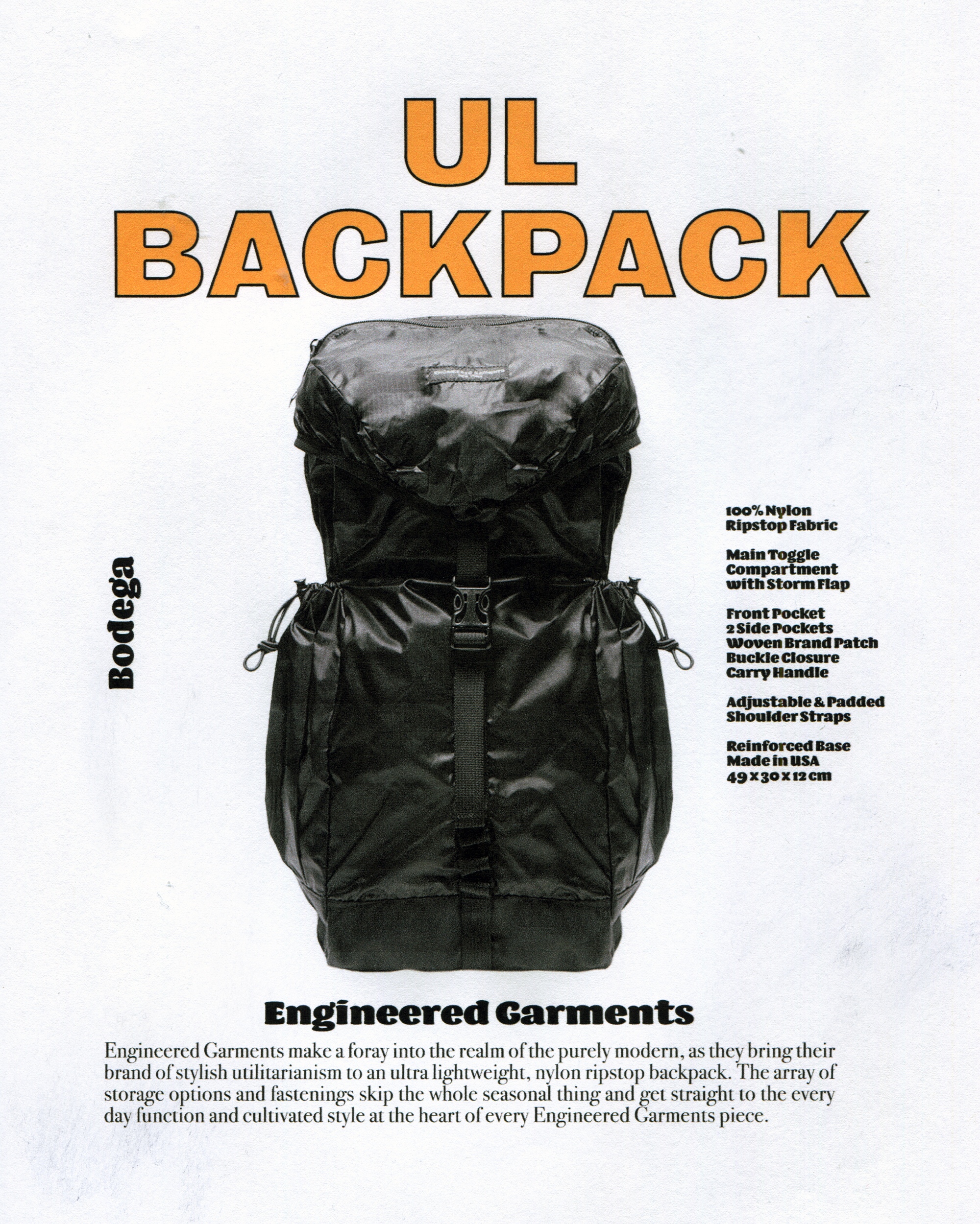 BODEGA on X Engineered Garments UL Backpack is available now online at Bodega https t 9CXsqwKrdo engineeredgarments bodega bdgastore https t DDwBBAdZBD X