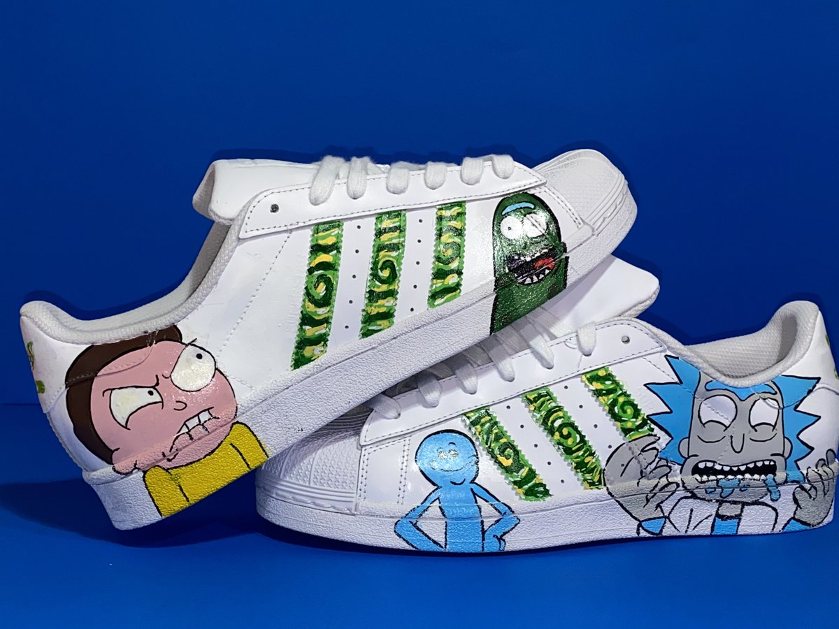 rick and morty adidas shoes