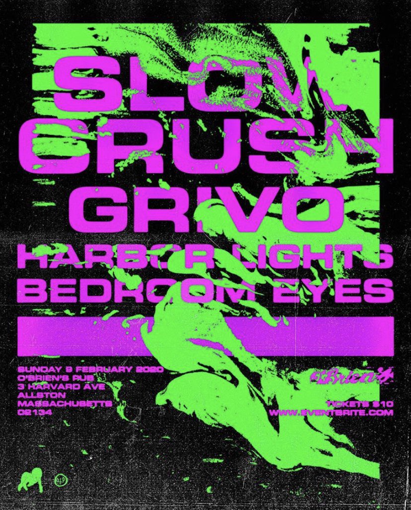 BOSTON - last show of tour with <a href="/slowcrushband/">Slow Crush</a> tonight at O’Brien’s!