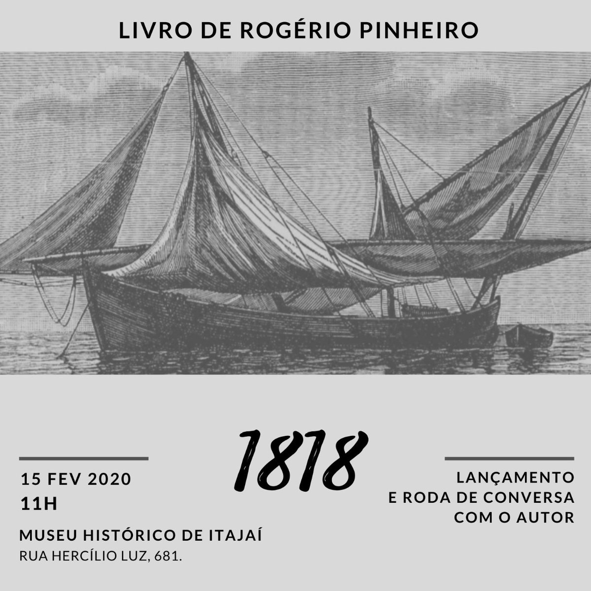 anovaericeira's tweet photo. Museu Histórico de Itajaí recebe roda de conversa e lançamento do livro 1818: https://t.co/JWeGjKGHRK https://t.co/AZWxsaHmmd