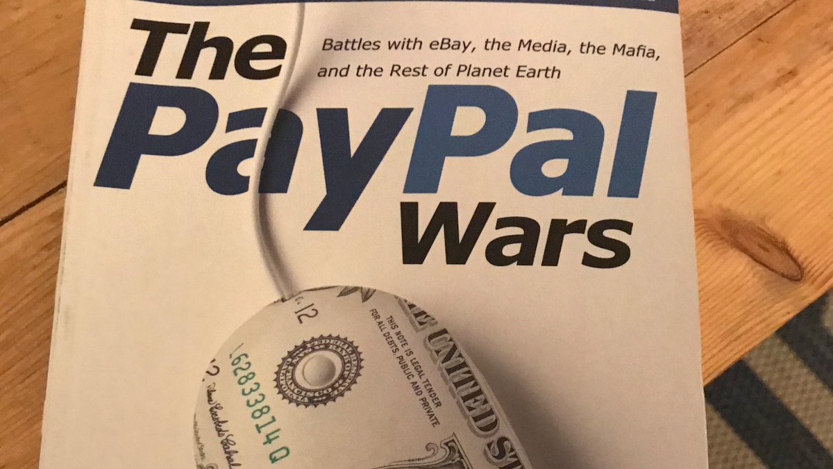 phareall's tweet photo. Holding up to #2booksamonth
π The #PayPal wars, from an employee perspective. 20y ago but a lot remain relevant : culture, regulation, fraud, competition, ops-crash...
+features our @foundersfund friends π @rabois https://t.co/jjem3b228u