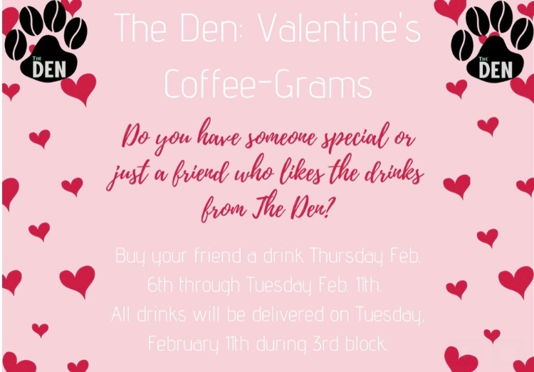 Don’t forgot about our valentines promotions this week. We have coffee grams and and a blind dating event. Click the photos below for more information‼️