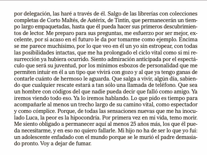 maria_jimenezr's tweet photo. Cómo duele el final de "Del martini al meconio", que David Gistau escribió cuando nació su hijo Luca. https://t.co/BB6LmQJ1OZ
