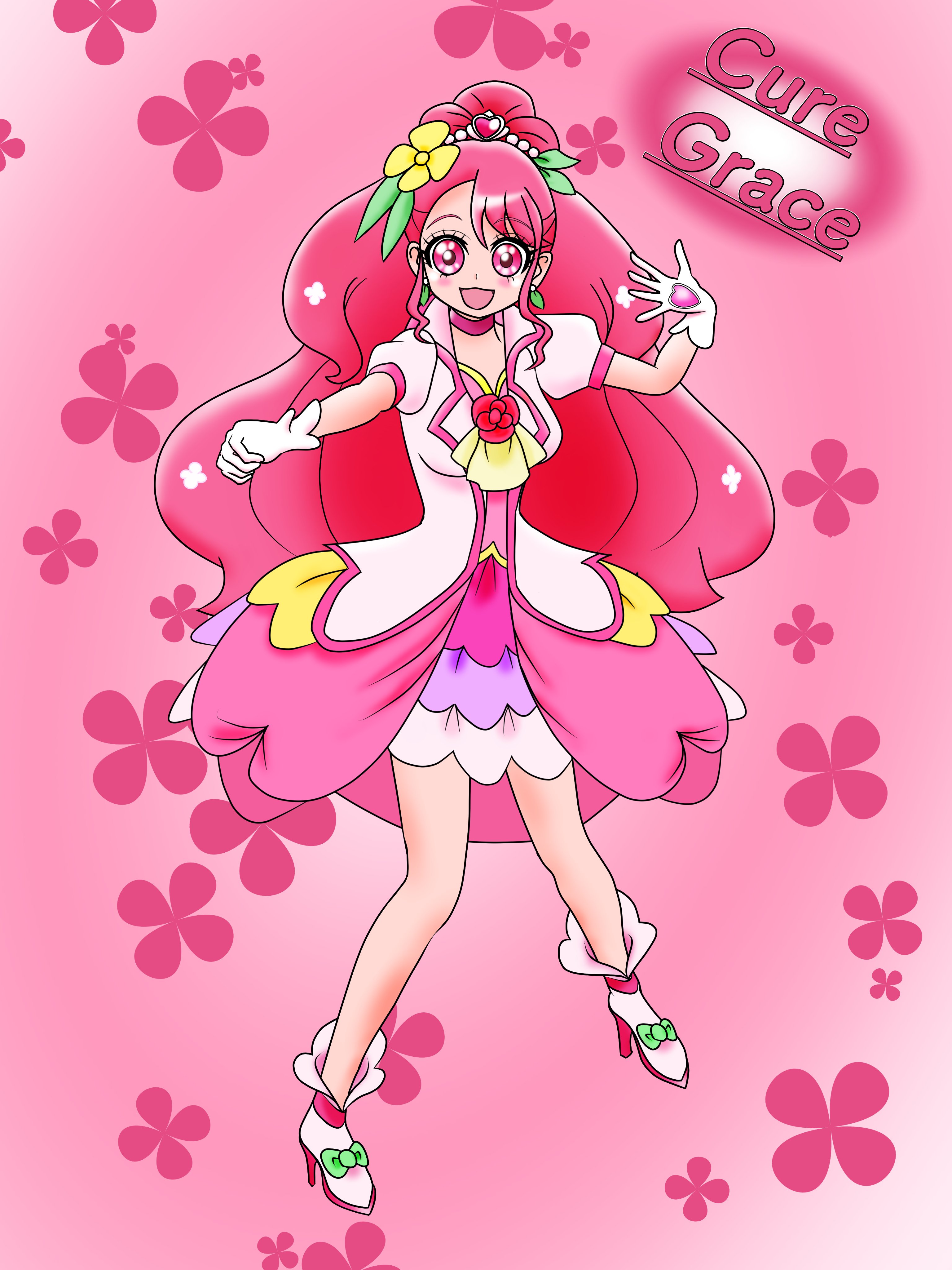 急行奥久慈 Pa Twitter ヒーリングっど プリキュア より キュアグレースのイラストですが ようやく服描きました これで完成 と言いたいところですが 実は 何か が足りないんです その 何か が一緒にいないとダメなんです 完成までもう少々お待ち