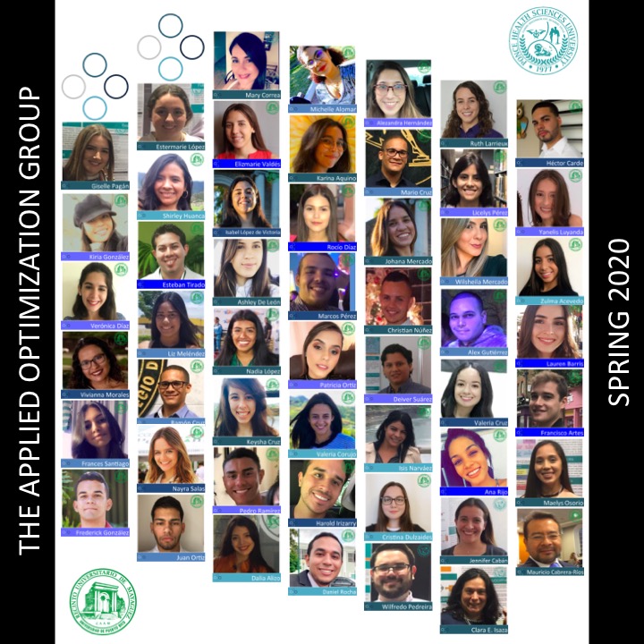 AppliedOptUPRM's tweet image. Ladies &amp;amp; Gentlemen, 
The Spring 2020 Applied Optimization Group
#AOGAchievers #UPRMAchievers #PHSUAchievers #UPRMIndustrialEngineering #PHSUPublicHealth #IsazaResearch @EngineeringUPRM @PonceHealthSU