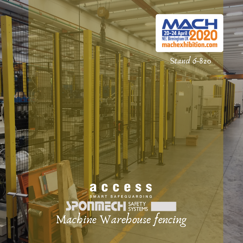 Sponmech_Safety's tweet photo. @MACHexhibition we’ll be showing our “Access Budget Safety Fencing” - solution for keeping personnel separate to machinery on budget. 🔐💛✔️⚠️🚨👷🏻♂️ #MachineWarehouseFencing #Guarding #WarehouseSafety #FactorySafety #Factories #UK #UKManufacturing #Team #Partners @accessafety https://t.co/7zydFZfqw5