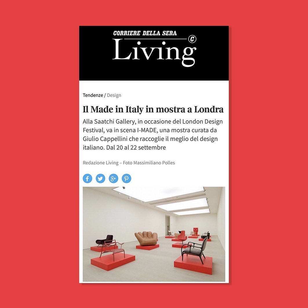 “Il Made in Italy in mostra a Londra”⁣
⁣
Thank you to <a href="/LivingCorriere/">LivingCorriere</a> for the lovely article on #IMADElondon.⁣
⁣
Applications are now open for I-MADE 2020 exhibitors! Visit our website to register your interest or to learn how to get involved with us: i-made.co.uk