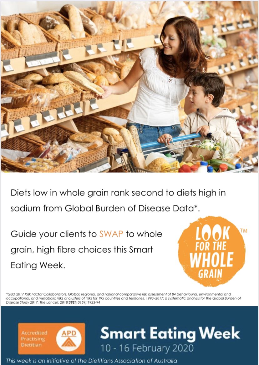 GrainsLegumesNC's tweet image. We’re celebrating #SmartEatingWeek - the smartest dietary change you can make after reducing sodium, is making a swap to WHOLE GRAIN @DAA_feed