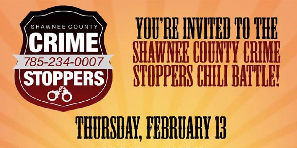 ShawneeCountyCS's tweet photo. Who will be victorious in our Chili Battle this Thursday? 
@Topeka_Police 
@ShawneeSheriff 
@ShawneeCountyDA 
@SNCOJail 
Come out to @WashburnUniv's Lee Arena from 11:30 -1 and try for yourself! Buy your $10 ticket here: https://t.co/fOzmwFTMFw https://t.co/V72Ed3WN0O