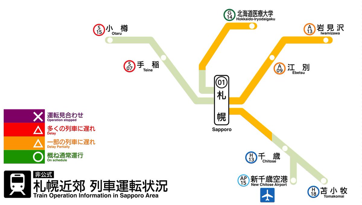 札沼線 学園都市線の遅延情報 7ページ目 今日現在 リアルタイム最新情報 ナウティス