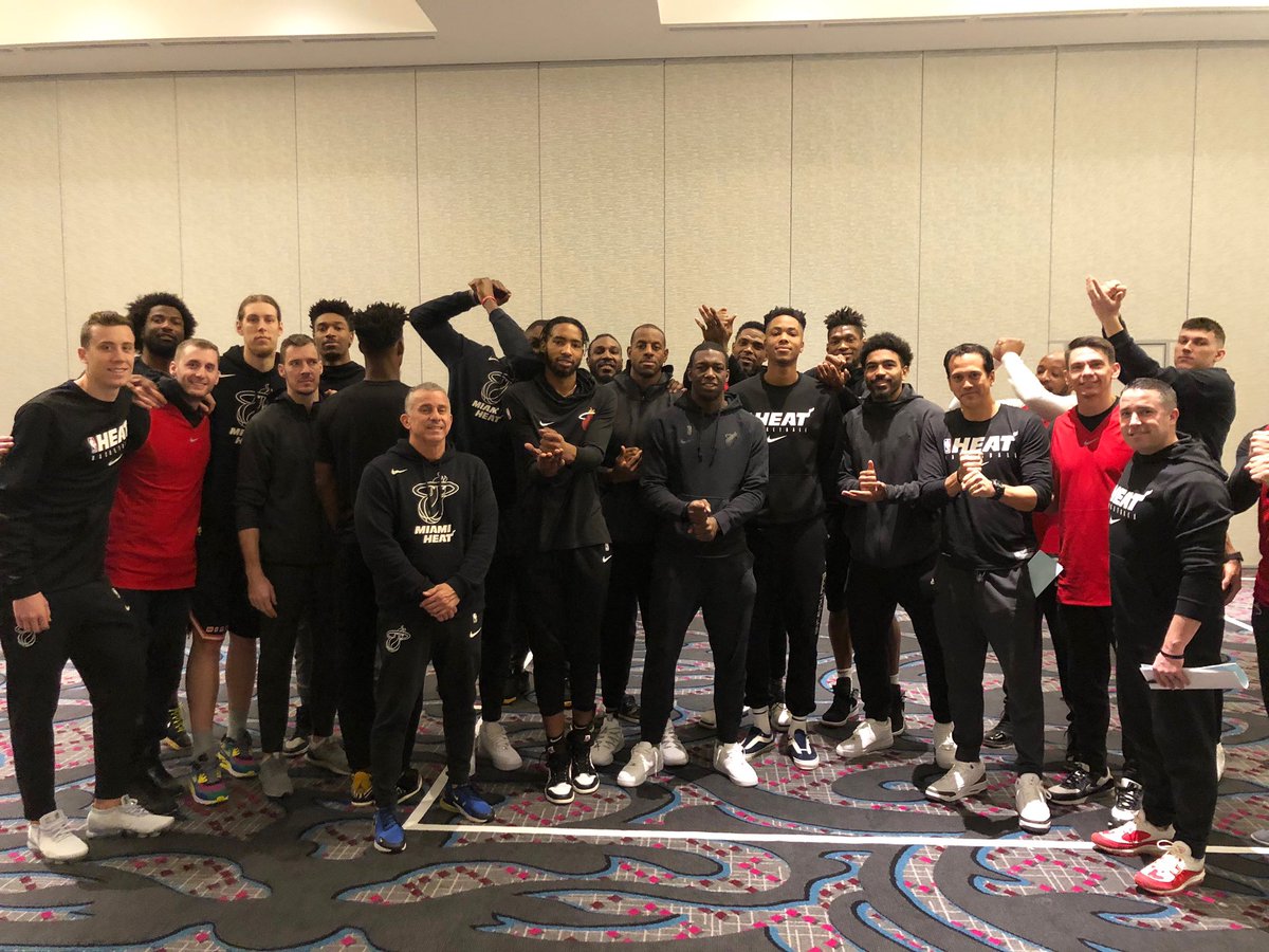 MeyersLeonard's tweet photo. Coach Spo sent me this. Man, I miss my brothers!! Well, except @JimmyButler .. Next chance I get, I’m stealing another rebound 😂😂😂 https://t.co/n7D9SjJpWV