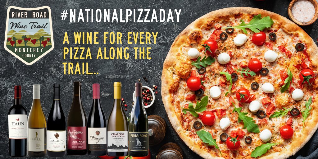 It's #NationalPizzaDay along the trail! Whether you like a classic pepperoni, a veggie pizza or even a salad pizza..there is a wine for every pizza from our trail members. What is your favorite pizza and wine pairing? Tell us! 

#riverroadwinetrail #wineandpizza