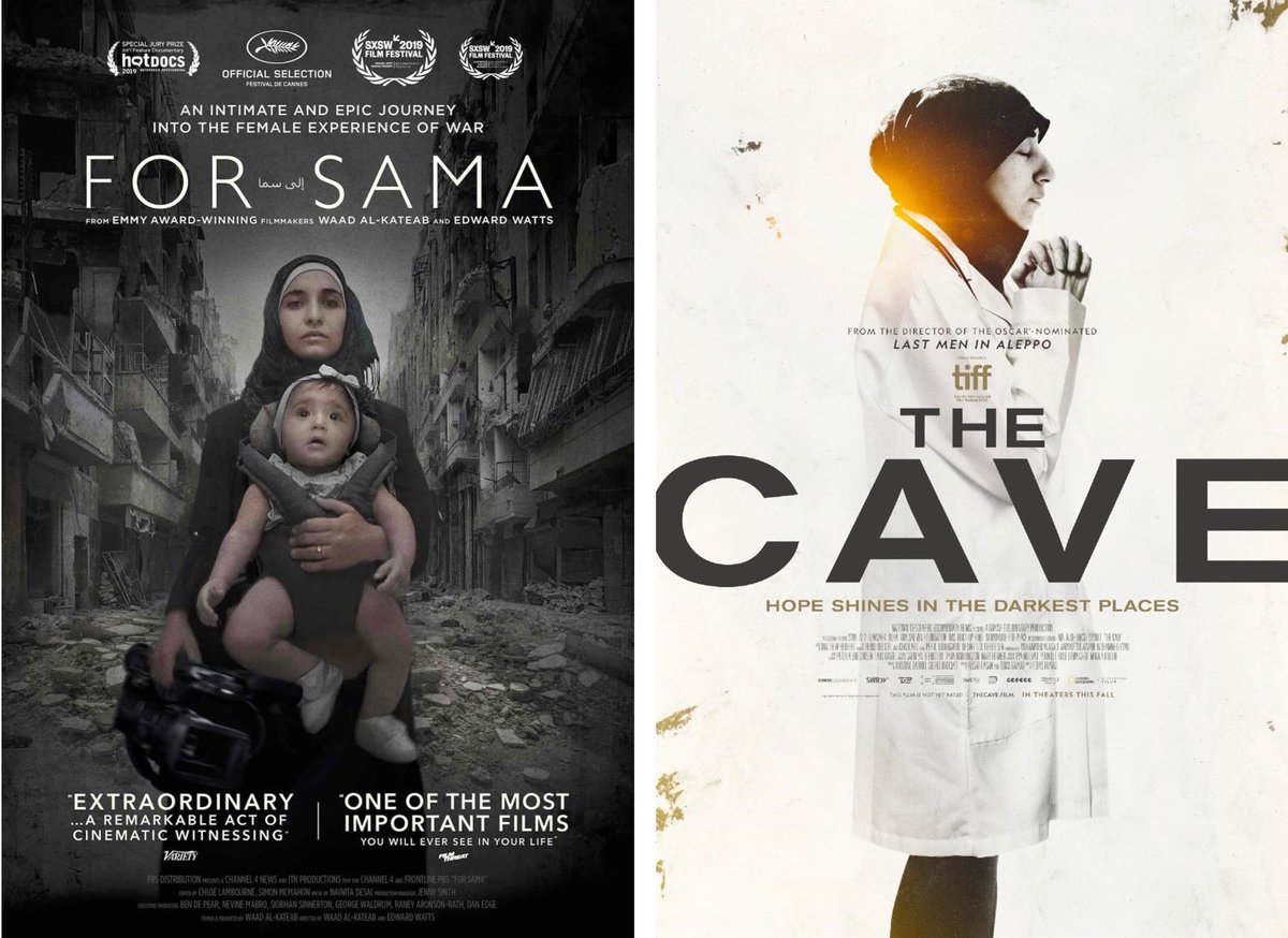 NAAPNational's tweet photo. We're rooting for Feature Documentary nominees from #Syria, @TheCaveFilm and @forsamafilm tonight at the #Oscars! 

Two powerful stories of courage, resistance and humanity in cities under siege. https://t.co/0Qm0jZuvTM
