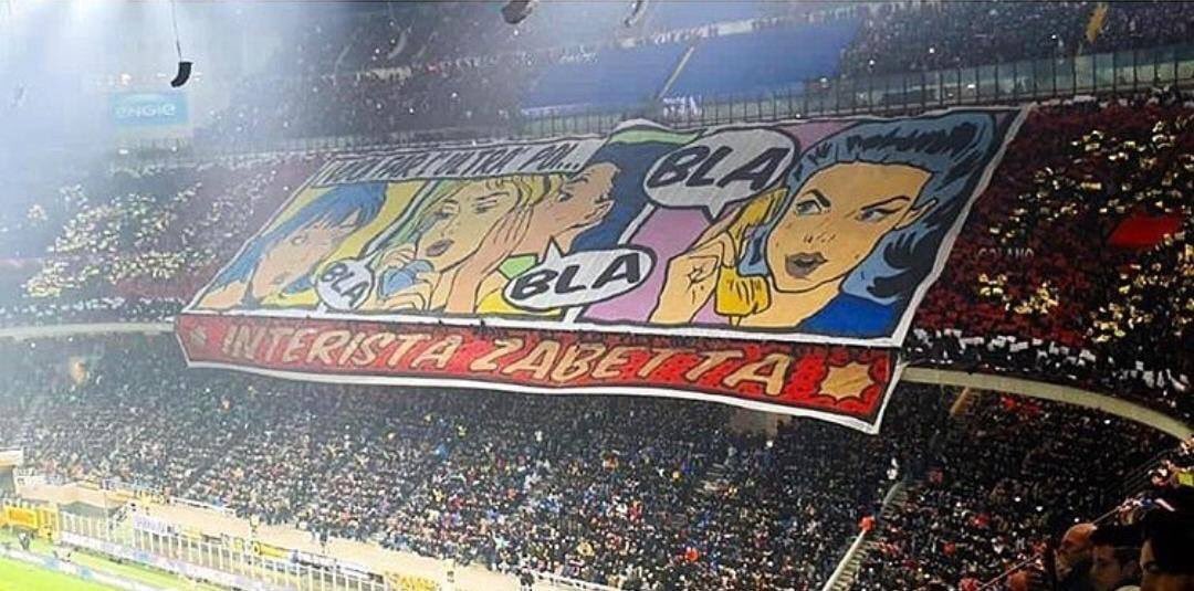 fcim_marco's tweet photo. Solitamente non faccio vedere le coreo di quelli di Sesto San Giovanni ma questa volta .... una coreo della storia di Milano contro una coreo del giornalino dei piccoli https://t.co/v6spG2WO2Y