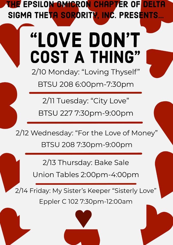Come join us to embrace Self love tomorrow for the 1st day of Delta week! ❤️❤️