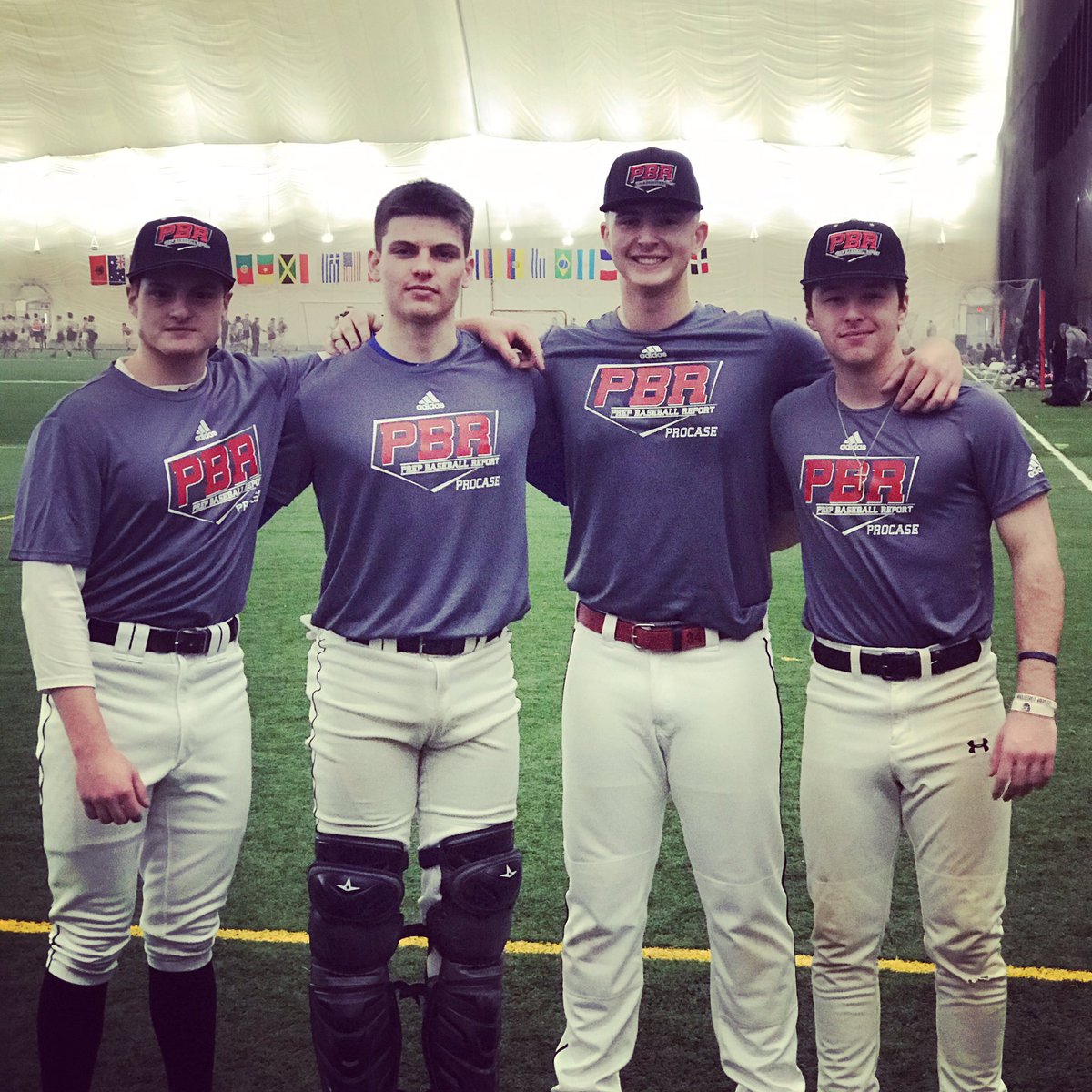 #BoysofNG making some noise down at the <a href="/PBRNewEngland/">PBR New England</a> Pro Case in CT....not a bad infield right there?! <a href="/MattTravisano24/">Matt_Travisano</a> <a href="/JacksonPhinney/">Jackson Phinney</a> <a href="/marc88w/">Marc Willi</a> <a href="/lucadanos33/">Luca Danos</a>