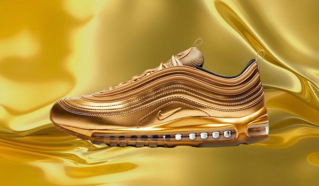 nike air max 97 gold metal