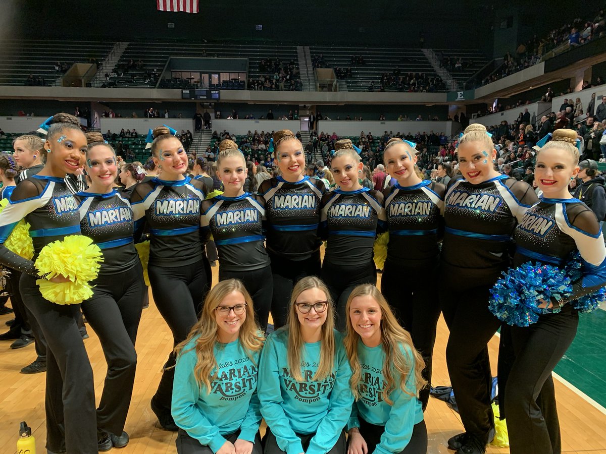 marianathletics's tweet photo. Pom finishes 4th at state finals!! Congrats to team and coaches!! https://t.co/kf4zv0Dool
