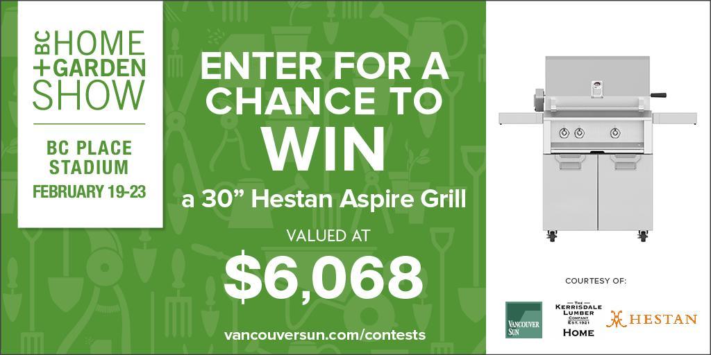 VancouverSun's tweet photo. Enter for your chance to WIN a Hestan Grill, courtesy of Kerrisdale Lumber and the BC Home+Garden Show. Prize valued at over $6,000! For contest details and to enter: https://t.co/s04pTtpKUG
#enter-now #contestalert #bccontests #home #garden #summergrill #bbq https://t.co/IzycIDOp8O
