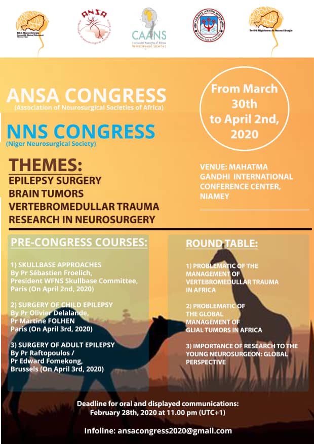 realyoungcaans's tweet image. Biggest Neurosurgical Event in French Speaking Africa coming up soon. #Research_Methods Course for Young Neurosurgeons inclusive. Guest Speakers: Pr. Nelson Oyesiku, WFNS President Elect ; Pr. Philippe Cornu, Pr. G. Fieggen, Pr. K Kalangu...
Course Coordinator: Dr. IN Esene