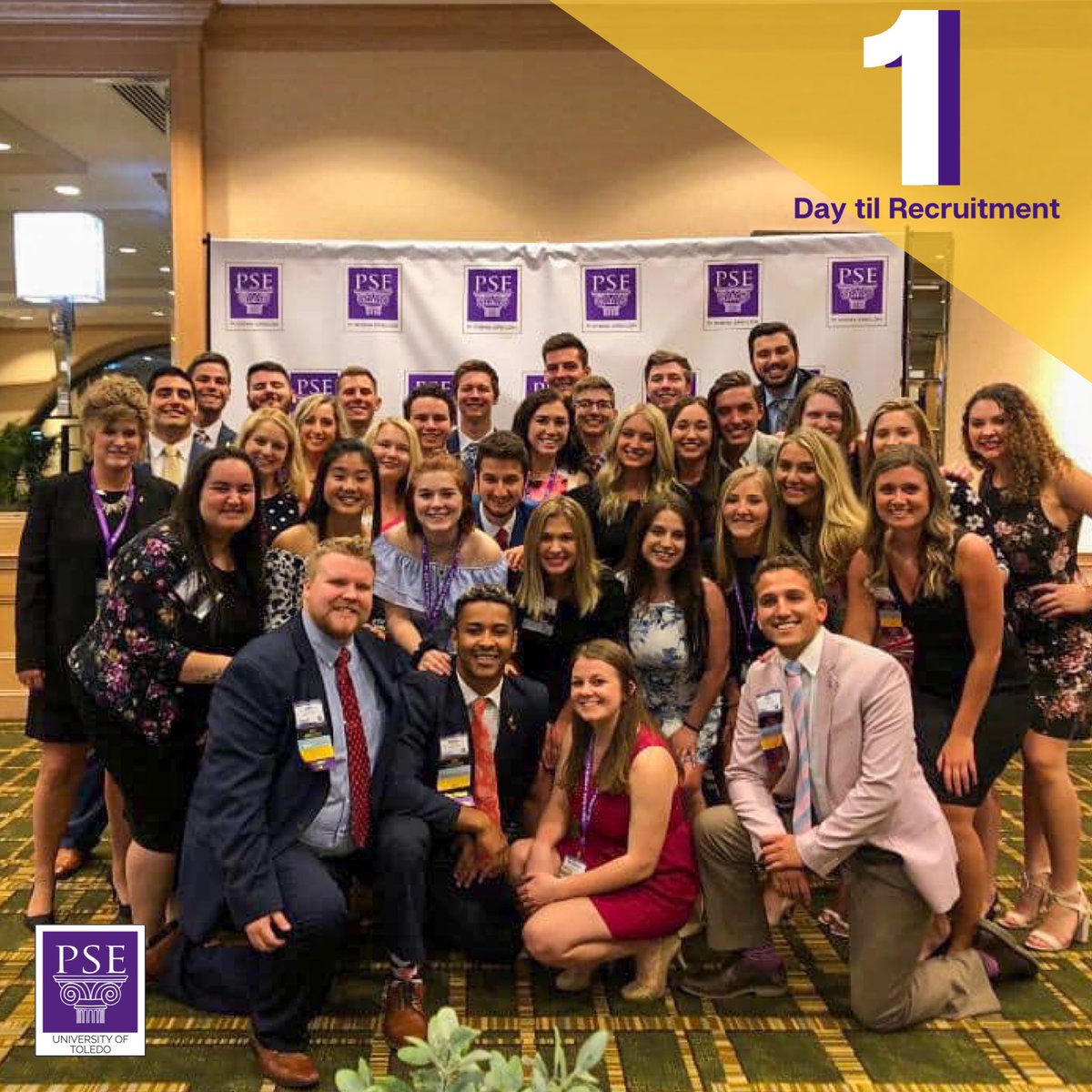 PSEToledo's tweet photo. 1 DAY UNTIL RECRUITMENT! Sign up in our bio. https://t.co/l5AtgjXkIl