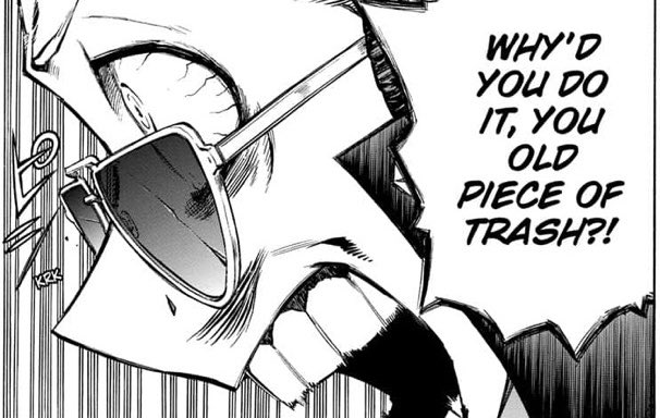 Im just laughing because the current mics in the anime are SO SOFT and the manga is showing a completely different side of him ? dichotomy of man