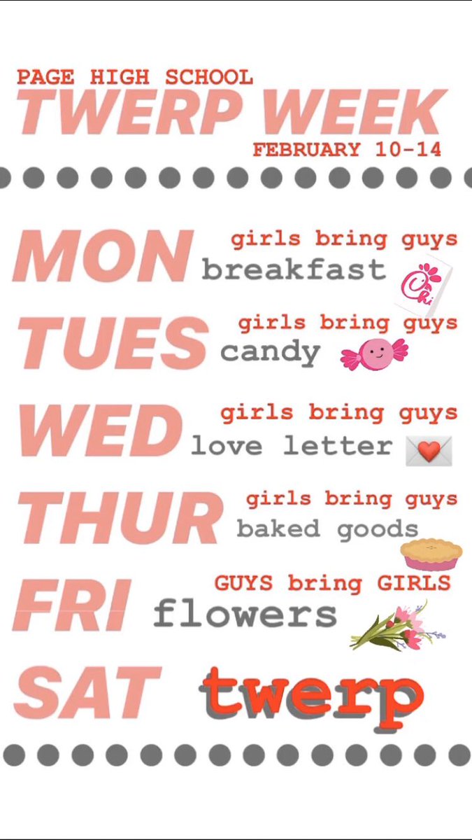 THIS WEEK IS TWERP WEEK @ PHS!