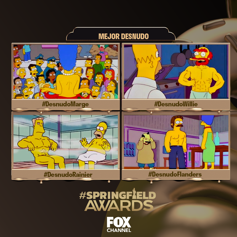 STARChannelLA's tweet image. ¡La siguiente categoría es picante! 🌶️ Mejor Desnudo. ¡Vota y corona a tus favoritos en la cima de #SpringfieldAwards! 🏆 🍩 🍻 #LosSimpsonEnFOX

#DESNUDOMARGE
#DESNUDOWILLIE
#DESNUDORAINIER
#DESNUDOFLANDERS