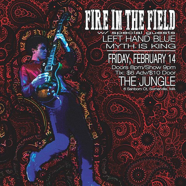 priamarketing's tweet photo. BOSTON!!! This #valentinesday celebrate your first love: ROCK N’ ROLL!! W/ fireinthefield lefthandblueband and mythisking . 
FRI 2/14 | thejunglecmc | Somerville, MA
Presented by priamusicmarketing and fuelheartproductions https://t.co/BwaaSocWt3