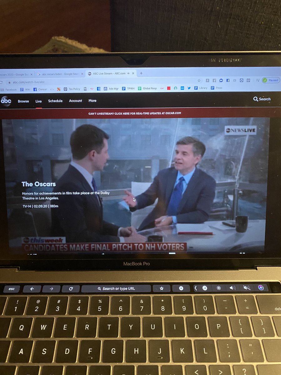 jbpuhl's tweet photo. @ABCNetwork FYI the live stream of the oscars is not working. Unless this is commentary on the Dem Presidential race? Still, would prefer the real #Oscars thanks! https://t.co/hv2V2PM5nZ