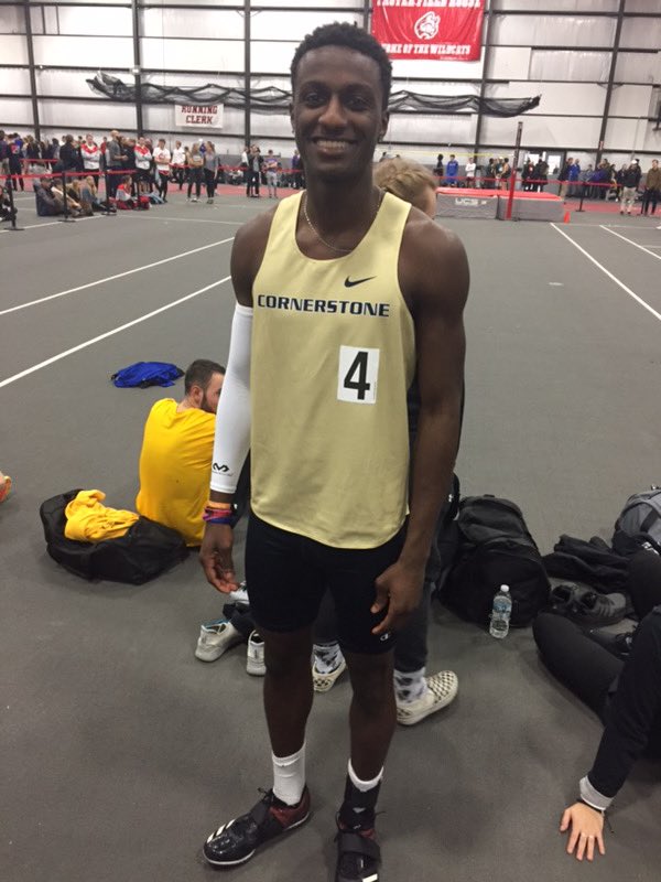 Clark2018Quan's tweet photo. Competed in Indiana took 1st place 400m🏃🏾‍♂️#lane4 #1stplace  #CornerstoneUniversity #sophomore   Continued Blessings 🙏🏽🙏🏽 https://t.co/oZmIZ1gDD2