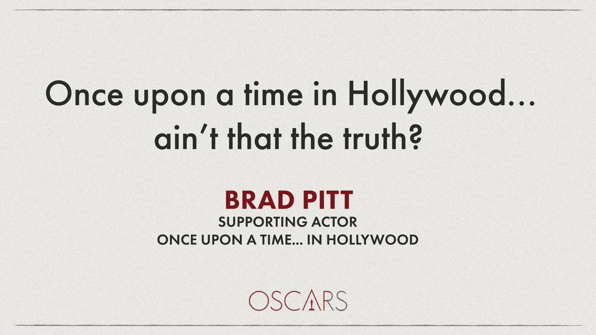 A few words from a winner… #Oscars