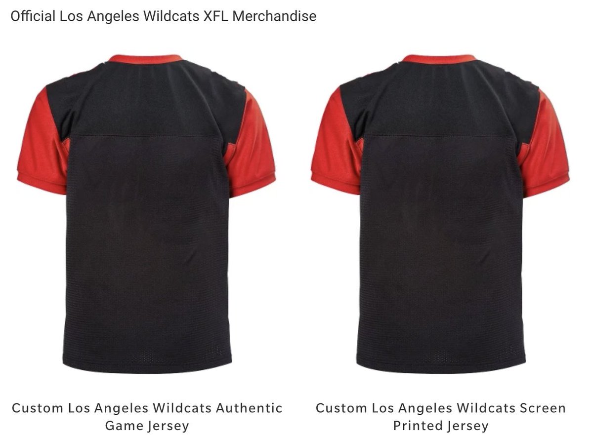 los angeles wildcats jersey
