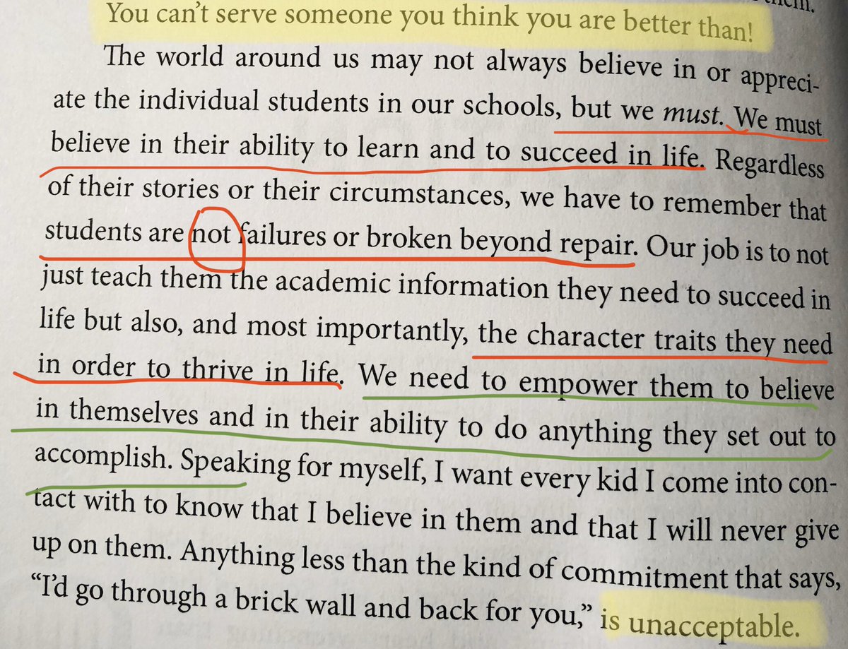 I keep coming back to this passage in the great book #Relentless by @brewerhm. It sums up the #compassionateschools work of @pascoschools, including #PascoSEL and #ProjectRISE! We MUST... #worldclasseducation #inspired