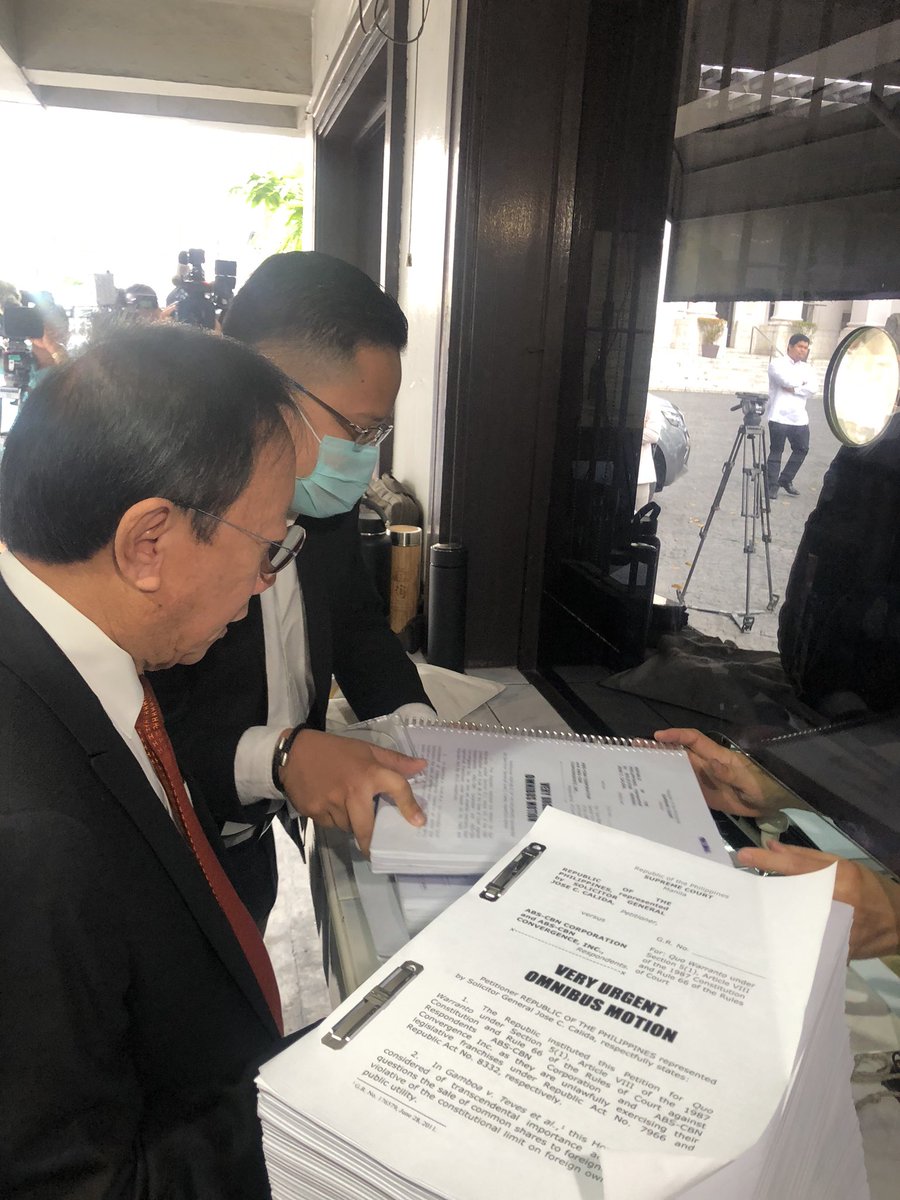 newswatchplusph's tweet photo. BREAKING: Office of the Solicitor General files quo warranto case vs ABS-CBN, asks Supreme Court to forfeit legislative franchise | @anjocalimario https://t.co/ISrwkWUlsn