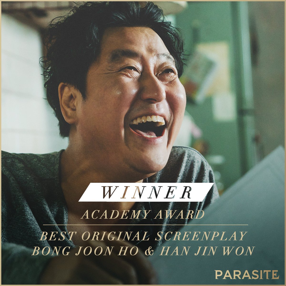 neonrated's tweet image. Best Original Screenplay
PARASITE 
Bong Joon Ho &amp;amp; Han Jin Won
#Oscars