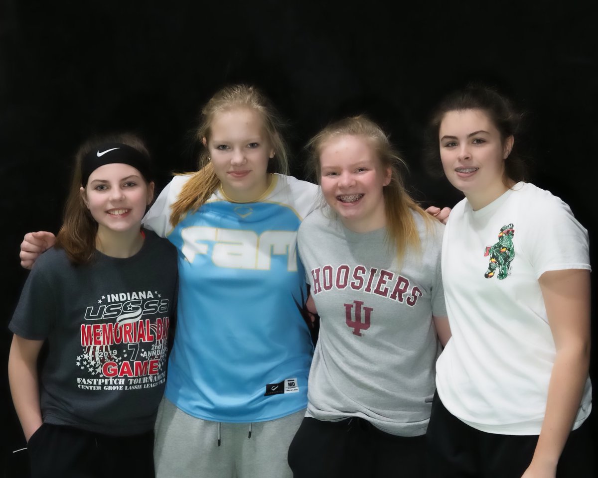 ICB_Paul's tweet photo. Very good the last (2) weekends with these ladies!! First photo- Rilee 48.9 mph; Emily 59.1 mph; Haley 56 mph; Ashlynn a tick under 66; Alissa 53 mph. Very proud of these ladies!!! https://t.co/7tSblNDh6I