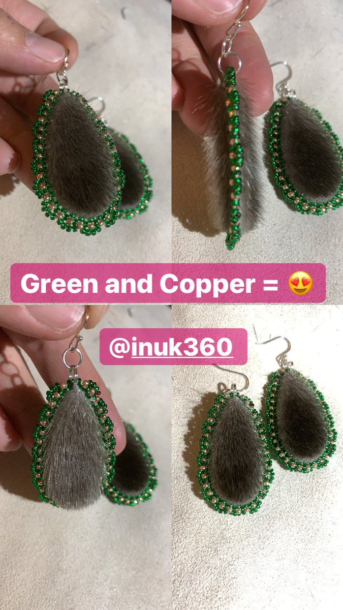 Inuk360's tweet photo. Made with:
Natural sustainable arctic seal
Czech green beads
Copper beads
Sterling silver hooks
By Inuk @ Inuk360
#wearinuk360 #wearyourseal #Inuk360 https://t.co/xjkZa5GCqg