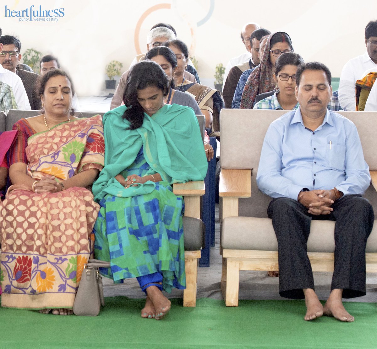 A youth icon, an achiever not only as an Olympic medal winner but also in terms of her discipline, focus, grit, and determination-<a href="/Pvsindhu1/">Pvsindhu</a> visits world's largest meditation hall at @heartful_ness centre, <a href="/kanhashantivan/">Kanha Shanti Vanam</a> &amp; meditates with <a href="/kamleshdaaji/">Daaji - Kamlesh Patel</a>
#heartfulness #pvsindhu