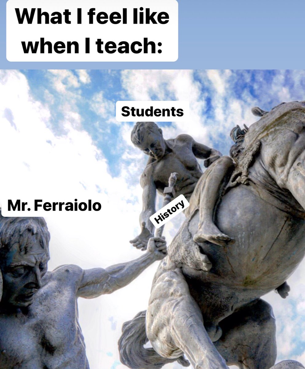 MrFerraiolo's tweet photo. I call this meme... 
✏️ The Passing on of History

🇺🇸 American Imperialism Edition

✈️ I’m going to the #Philippines 

🙏I’m hoping to pass on my research and experience in a meaningful way to you and my students!

🎥I’ll be posting more about the unit and my trip in a #vlog! https://t.co/Ca7LjNboEk