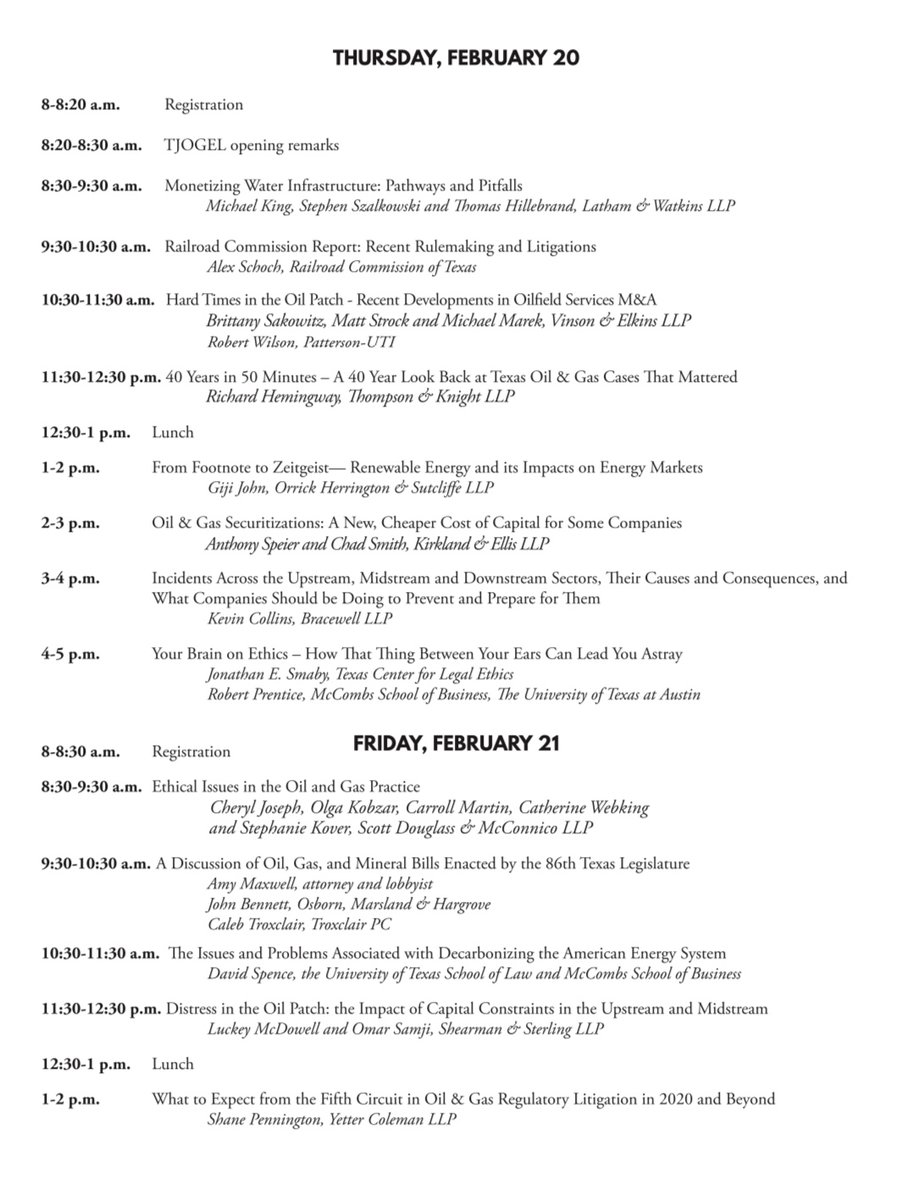 Our 15th Annual Symposium is right around the corner!

We have great panels on the latest developments in oil, gas, and energy law. 

🧾 REGISTER: tjogel.org → "Symposium"