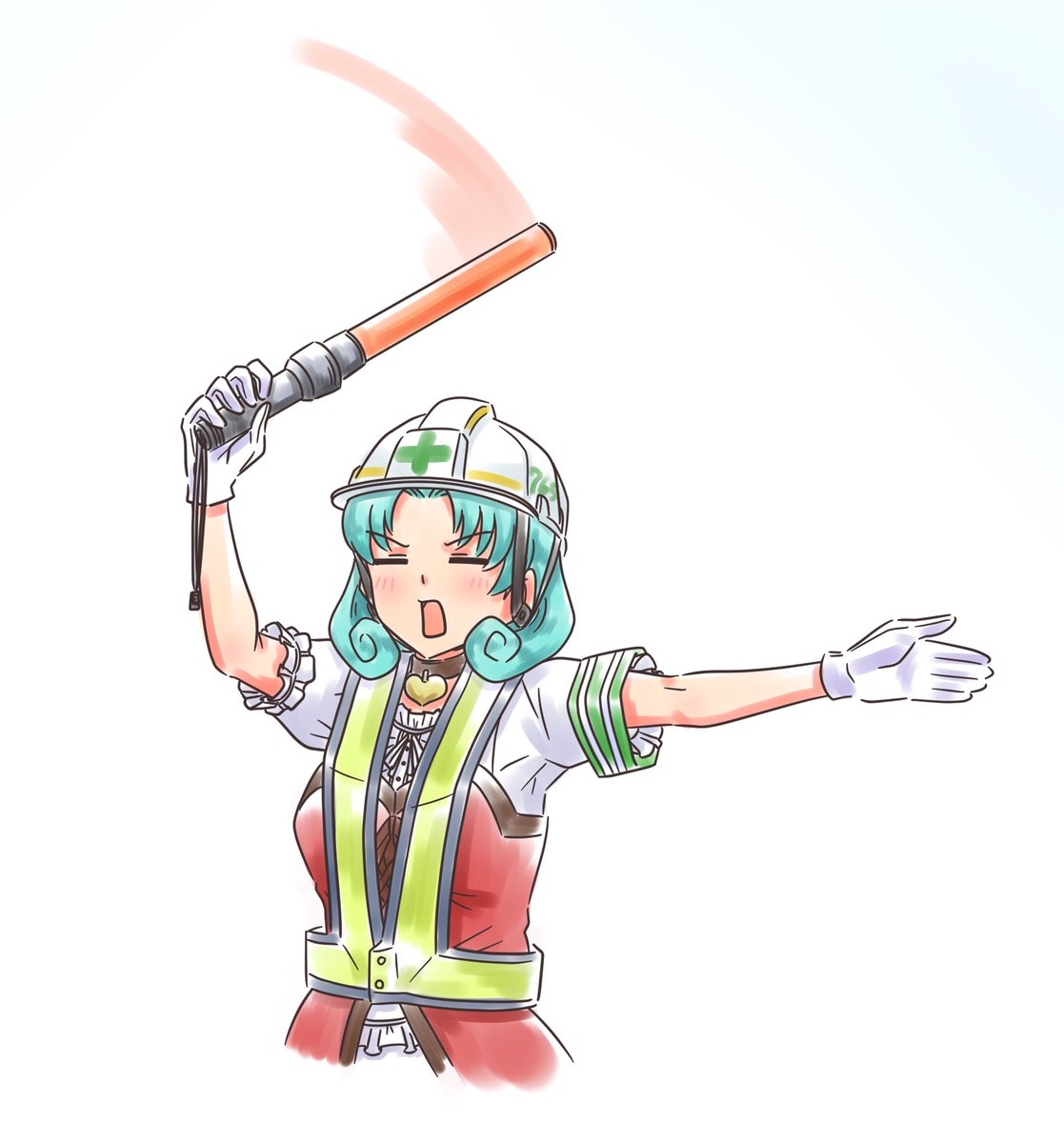 習作コレクション25 施設の一部改修に伴い 劇場周辺を工事業者の車輌が行き交って Sakoのイラスト