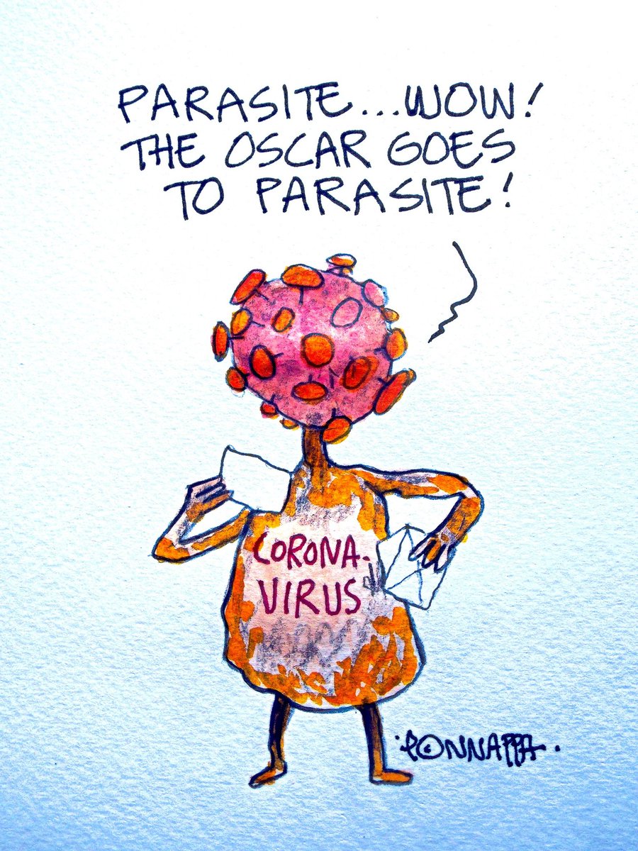 #Oscar #OscarSunday #Oscar2020 #OscarsAllAccess #OscarsLIVE #coronvirus #Parasite #ParasiteMovie #ParasiteForBestPicture #parasitebestpicture #cartoon #cartoonoftheday