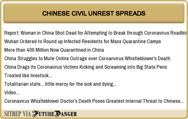 FD_SignsOfWar's tweet photo. FutureDanger Indicator: CHINESE CIVIL UNREST SPREADS
HeatMap Column 2> https://t.co/vF66Gdrtb7
  #CivilDisturbances #CHICOM  #PRC https://t.co/atH2JFkloa