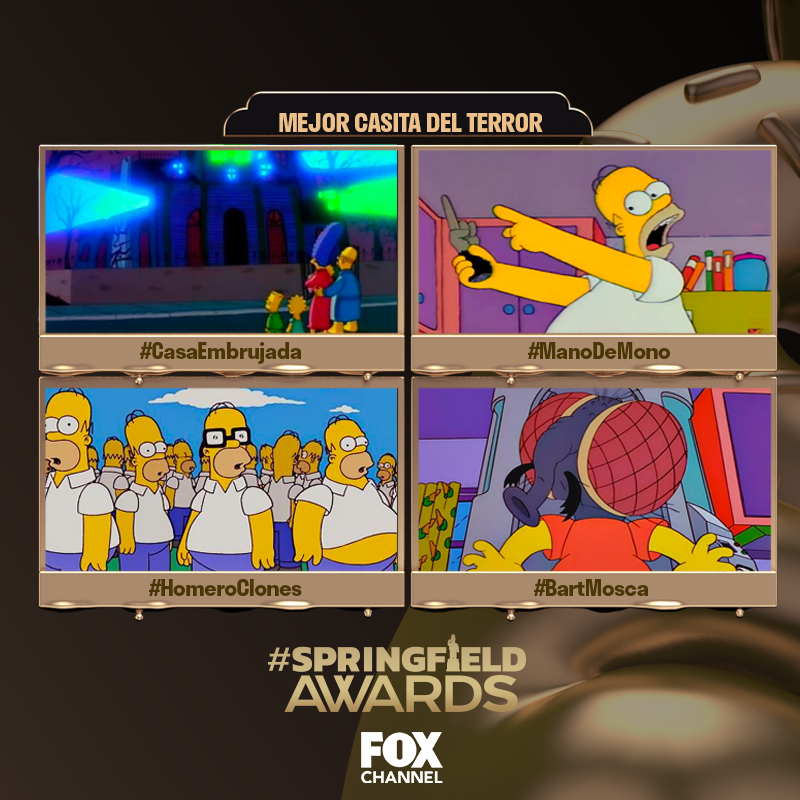 STARChannelLA's tweet photo. ¡Grita para elegir la categoría más aterradora! La siguiente categoría es Mejor Casita del Horror. ¡Vota y corona a tus favoritos en la cima de #SpringfieldAwards! 🏆 🍩 🍻 #LosSimpsonEnFOX
#CASAEMBRUJADA
#MANODEMONO
#HOMEROCLONES
#BARTMOSCA https://t.co/4YSLNoLNxW